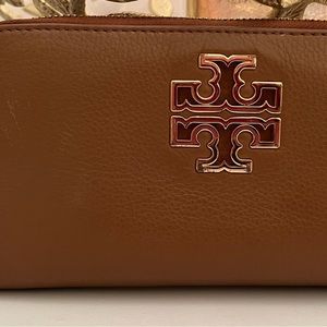 Tory Burch Britten Zip Continental Leather Wallet